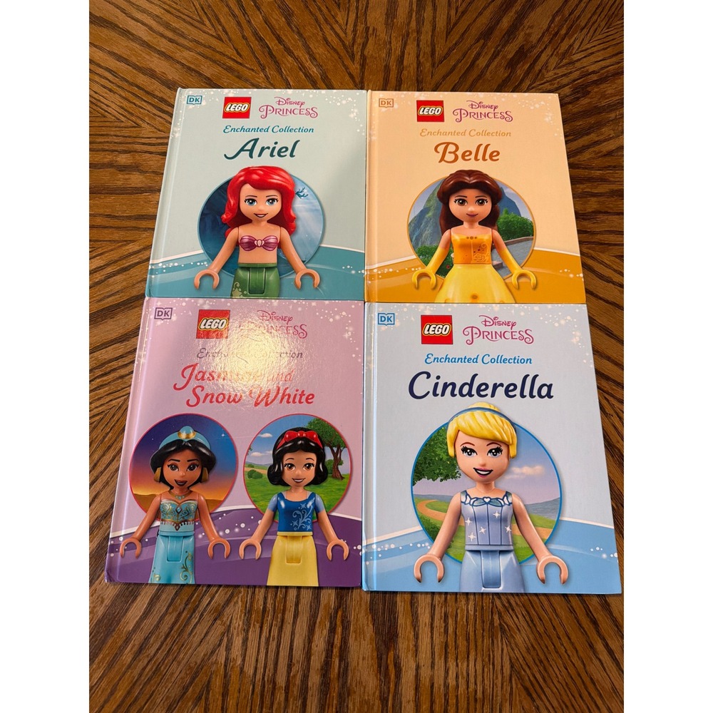 LEGO Disney Princess Enchanted Collection 4 Book Set Ariel Belle Cinderella 2021